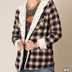 🆕 ModCloth Plaid + Faux Fur Jacket Size M